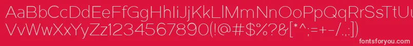 Dual300 Font – Pink Fonts on Red Background
