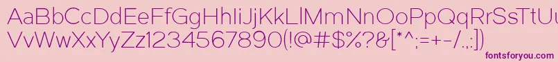 Dual300 Font – Purple Fonts on Pink Background