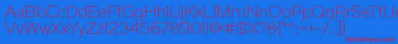 フォントDual300 – 赤い文字の青い背景