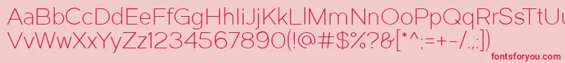 Dual300-Schriftart – Rote Schriften auf rosa Hintergrund