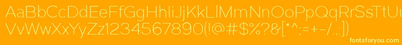 Dual300 Font – Yellow Fonts on Orange Background