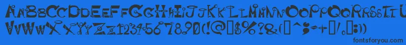 Basehead Font – Black Fonts on Blue Background