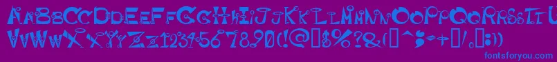 Basehead Font – Blue Fonts on Purple Background