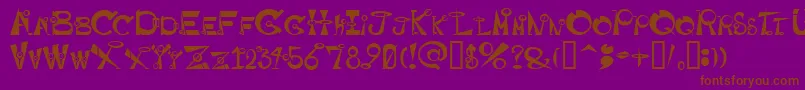 Basehead Font – Brown Fonts on Purple Background