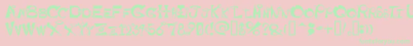 Basehead Font – Green Fonts on Pink Background