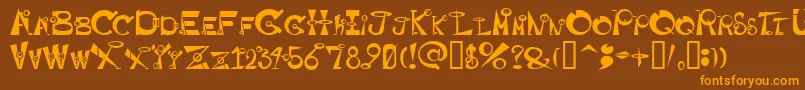 Basehead Font – Orange Fonts on Brown Background