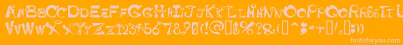 Basehead Font – Pink Fonts on Orange Background