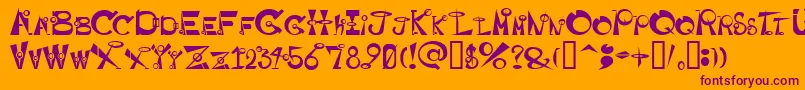 Basehead Font – Purple Fonts on Orange Background