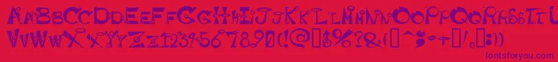 Basehead Font – Purple Fonts on Red Background