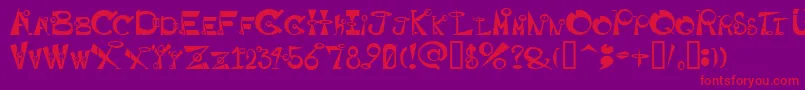 Basehead Font – Red Fonts on Purple Background