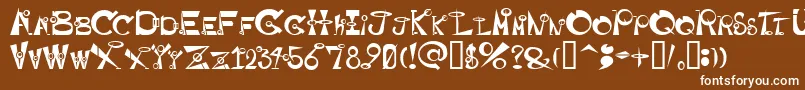 フォントBasehead – 茶色の背景に白い文字