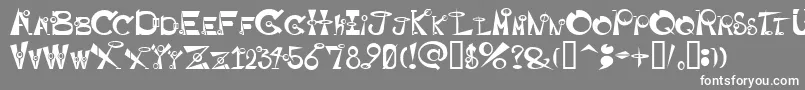 フォントBasehead – 灰色の背景に白い文字