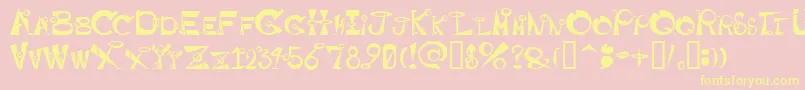 Basehead Font – Yellow Fonts on Pink Background