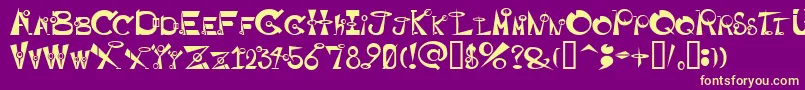 Basehead Font – Yellow Fonts on Purple Background