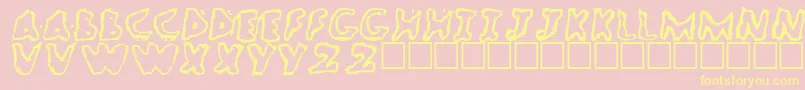 Watchbreaker Font – Yellow Fonts on Pink Background