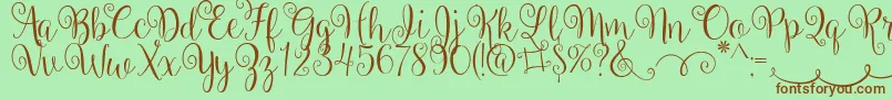 More about BallerinaScript Font BallerinaScript Font – Brown Fonts on Green Background