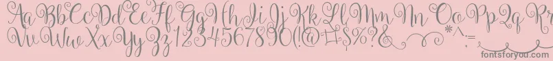 BallerinaScript-Schriftart – Graue Schriften auf rosa Hintergrund