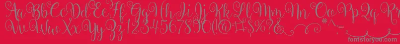 More about BallerinaScript Font BallerinaScript Font – Gray Fonts on Red Background