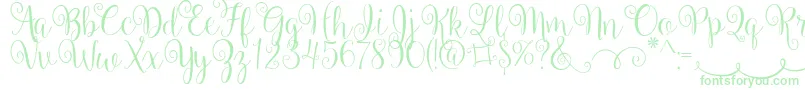 BallerinaScript Font – Green Fonts on White Background