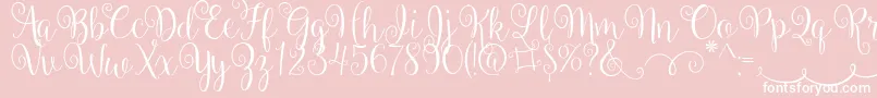 Шрифт BallerinaScript – белые шрифты на розовом фоне