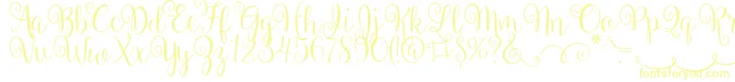 BallerinaScript-Schriftart – Gelbe Schriften