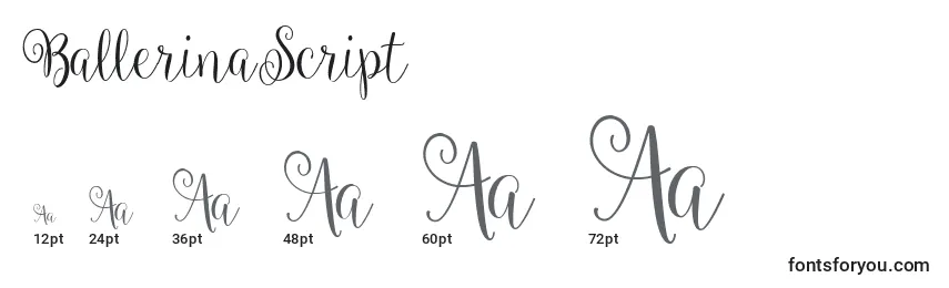 BallerinaScript Font Sizes