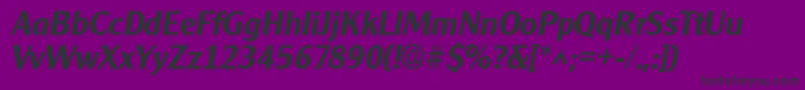 フォントClearfacegothicBoldItalic – 紫の背景に黒い文字