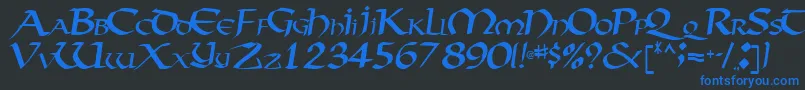 fuente Vectortype124Regular – Fuentes Azules Sobre Fondo Negro