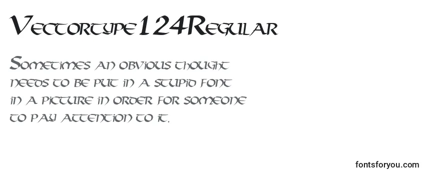 Vectortype124Regular Font