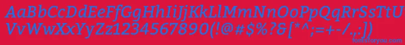 fuente BitterItalic – Fuentes Azules Sobre Fondo Rojo