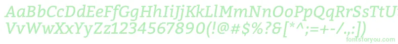 Fonte BitterItalic – fontes verdes