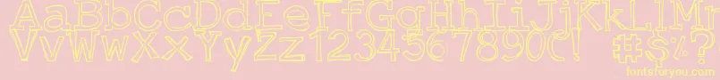 En savoir plus sur la police DjbJustAnOutty Police DjbJustAnOutty – polices jaunes sur fond rose