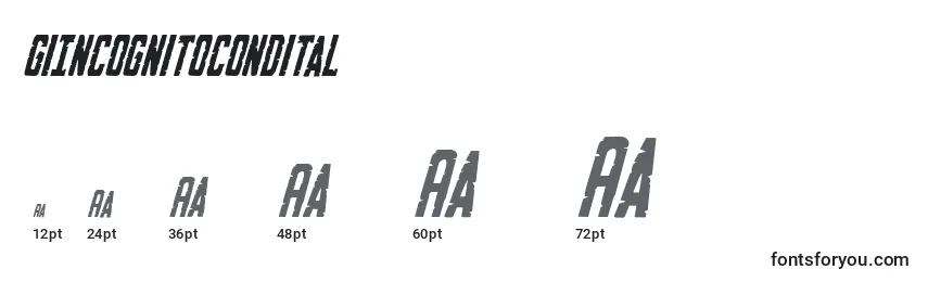 GiIncognitocondital Font Sizes