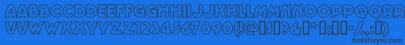 Vinnieboombahnf Font – Black Fonts on Blue Background