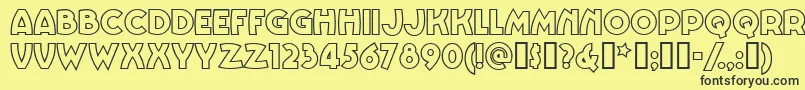 Vinnieboombahnf Font – Black Fonts on Yellow Background