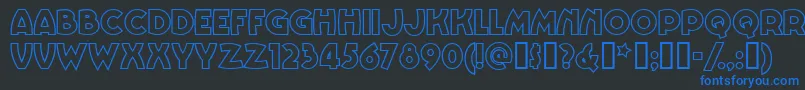 Vinnieboombahnf Font – Blue Fonts on Black Background