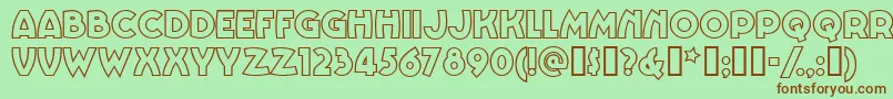 Vinnieboombahnf Font – Brown Fonts on Green Background