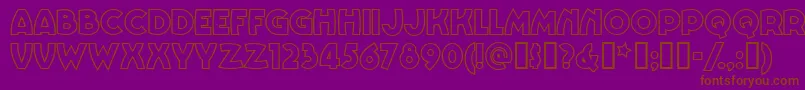 Vinnieboombahnf Font – Brown Fonts on Purple Background