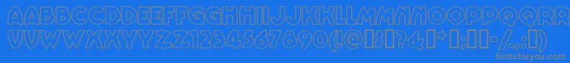 Vinnieboombahnf Font – Gray Fonts on Blue Background