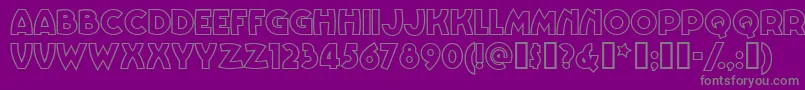 Vinnieboombahnf Font – Gray Fonts on Purple Background