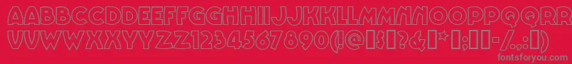 Vinnieboombahnf Font – Gray Fonts on Red Background