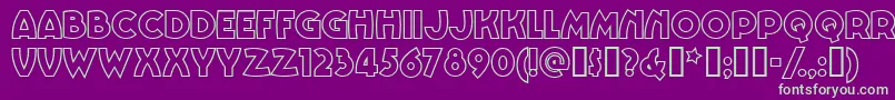 Vinnieboombahnf Font – Green Fonts on Purple Background