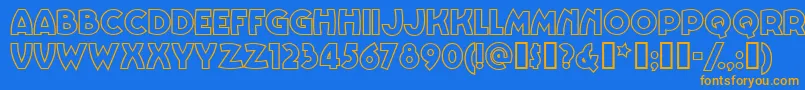 Vinnieboombahnf Font – Orange Fonts on Blue Background