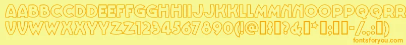 Vinnieboombahnf Font – Orange Fonts on Yellow Background