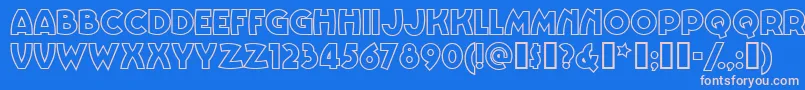 Vinnieboombahnf Font – Pink Fonts on Blue Background