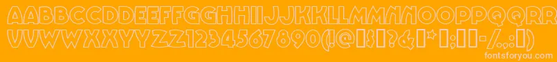 Vinnieboombahnf Font – Pink Fonts on Orange Background