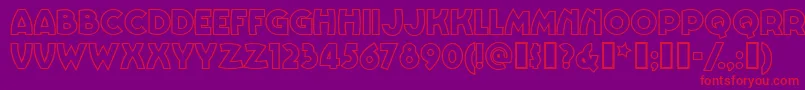 Vinnieboombahnf Font – Red Fonts on Purple Background