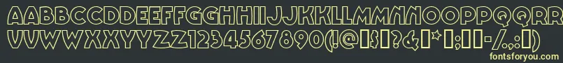 Vinnieboombahnf Font – Yellow Fonts on Black Background