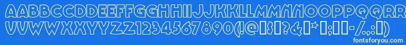 Vinnieboombahnf Font – Yellow Fonts on Blue Background