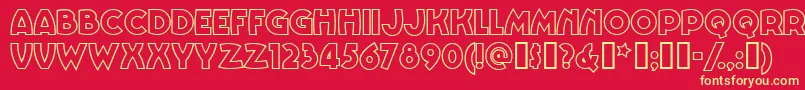 Vinnieboombahnf Font – Yellow Fonts on Red Background